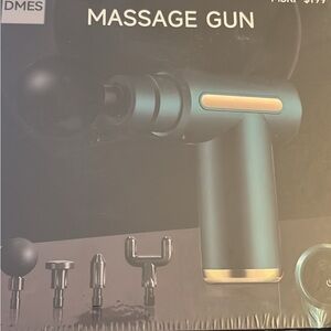 Black and Blue Massage Gun with Ergonomic Design